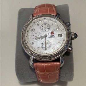 Michele Day Diamond Stainless Steel Watch